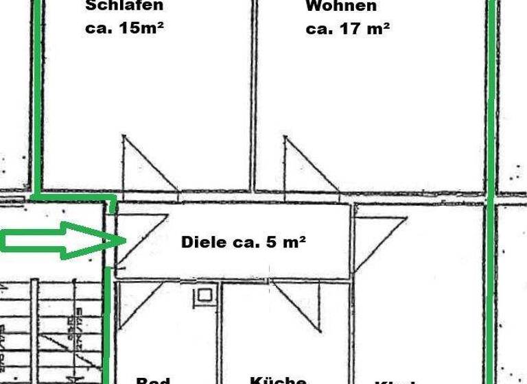 Wohnung zum Kauf 60.000 € 3 Zimmer 58 m² 1. Geschoss frei ab sofort Bahnhofstraße Großsteinberg Parthenstein 04668