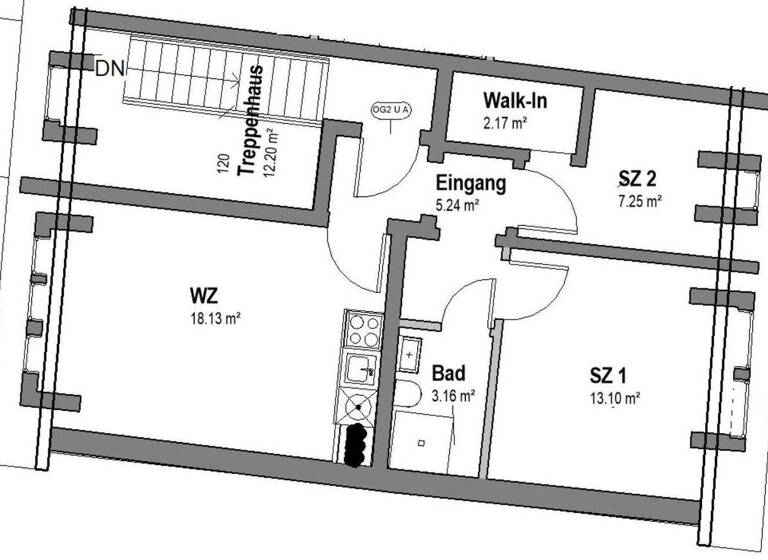 Terrassenwohnung zur Miete - Erstbezug 850 € 3 Zimmer 50 m² 2. Geschoss Schmidtstraße 8 Rüdesheim am Rhein 65385