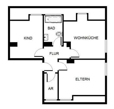 Wohnung zur Miete 410 € 2,5 Zimmer 54 m² 2. Geschoss frei ab 16.12.2024 Pfälzer Platz 2 Mitte Bergkamen 59192