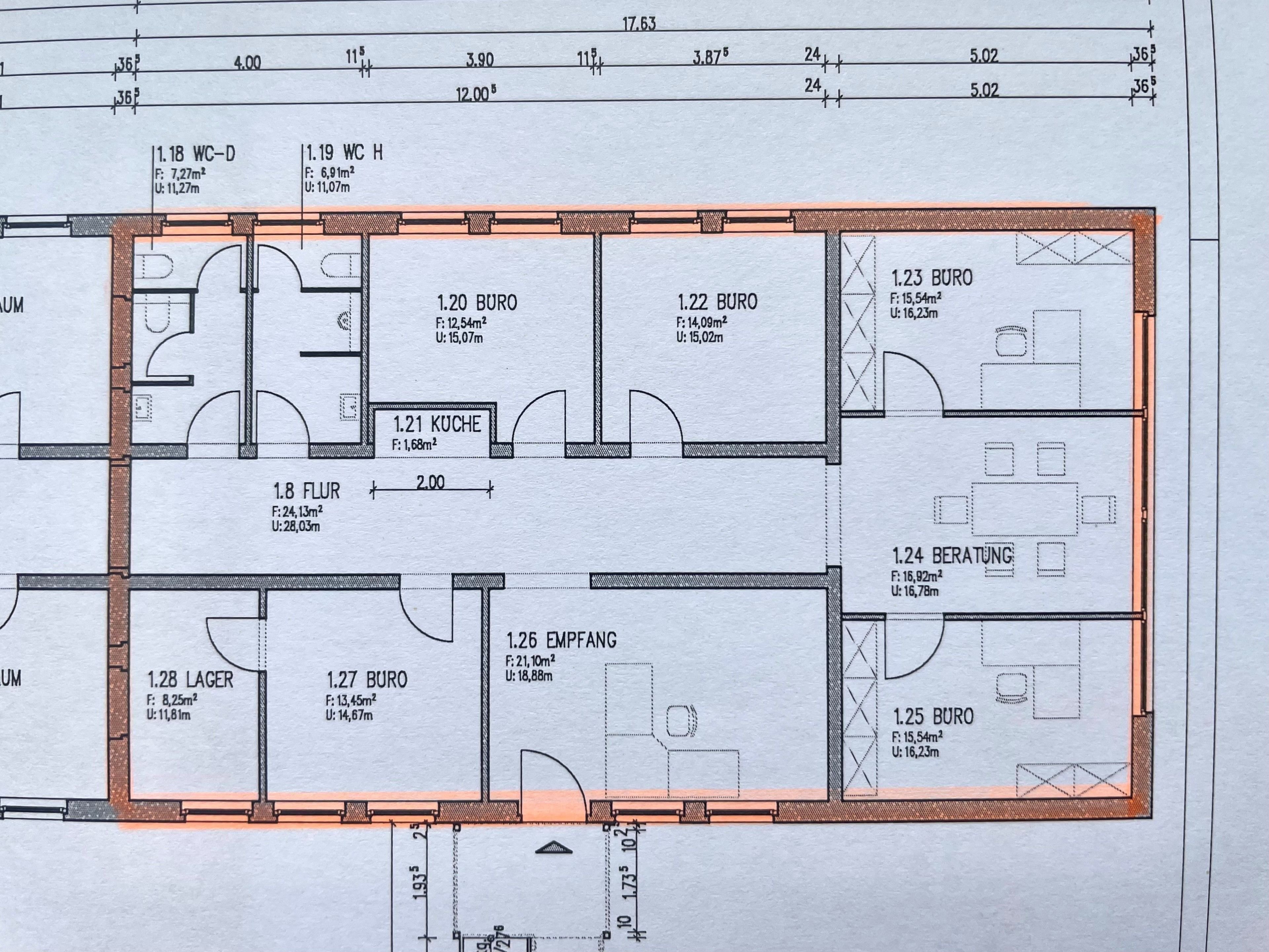 Bürofläche zur Miete provisionsfrei 5,50 € 7 Zimmer 157,4 m²<br/>Bürofläche Chausseestraße 2 Groß Gaglow Cottbus 03051