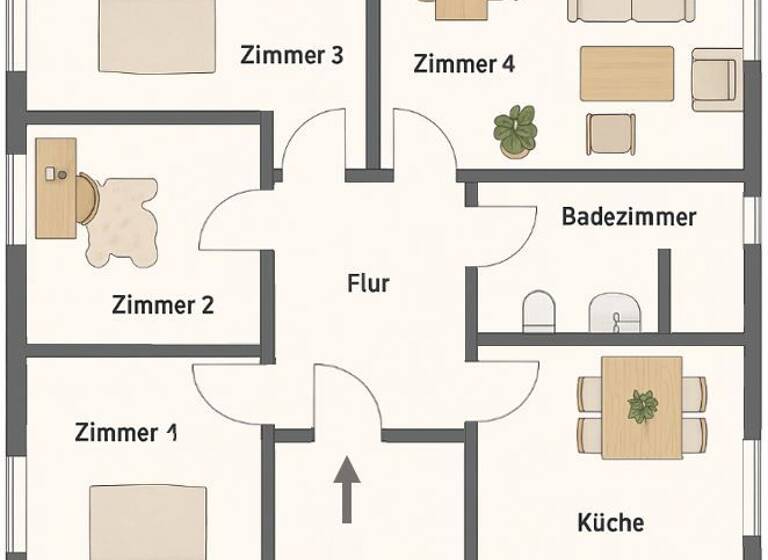 Wohnung zur Miete 2.000 € 4 Zimmer 92 m² EG Rüpingstraße 20 Geist Münster 48151