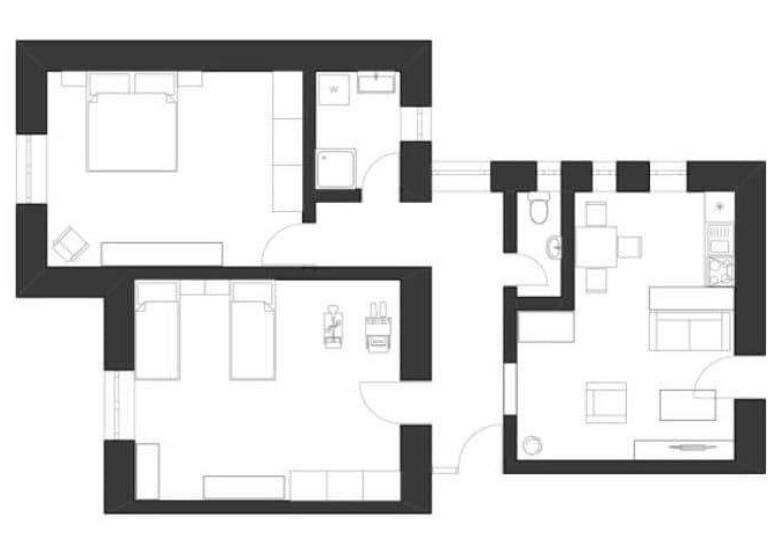 Wohnung zur Miete 1.200 € 2 Zimmer 81 m² August Senoa