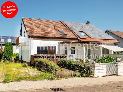 Doppelhaushälfte zum Kauf provisionsfrei 374.000 € 4 Zimmer 112 m² 305 m² Grundstück Spessart Ettlingen / Spessart 76275