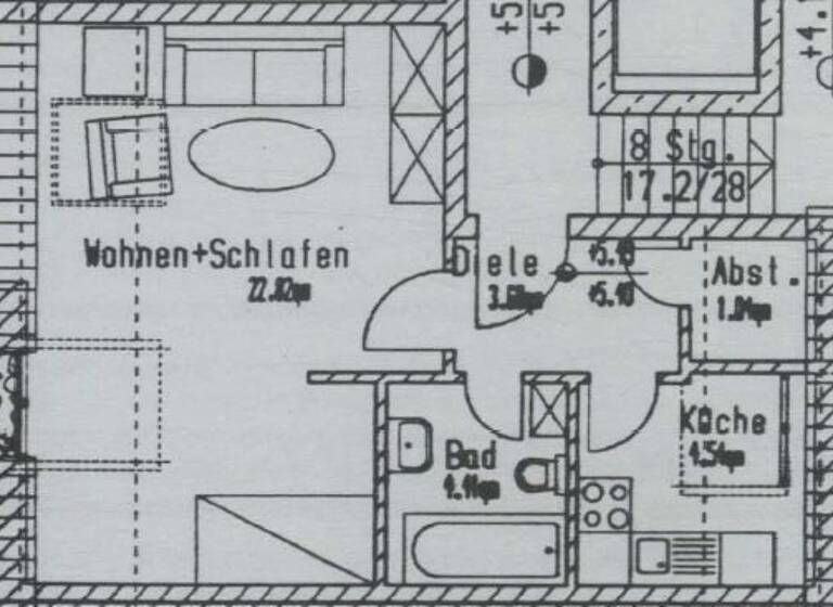 Wohnung zur Miete 471 € 2 Zimmer 62,7 m²<br/>Wohnfläche Dachgeschoss, 3.<br/>Geschoss ab sofort<br/>Verfügbarkeit Am Birnengarten 8a Ottersleben Magdeburg 39116