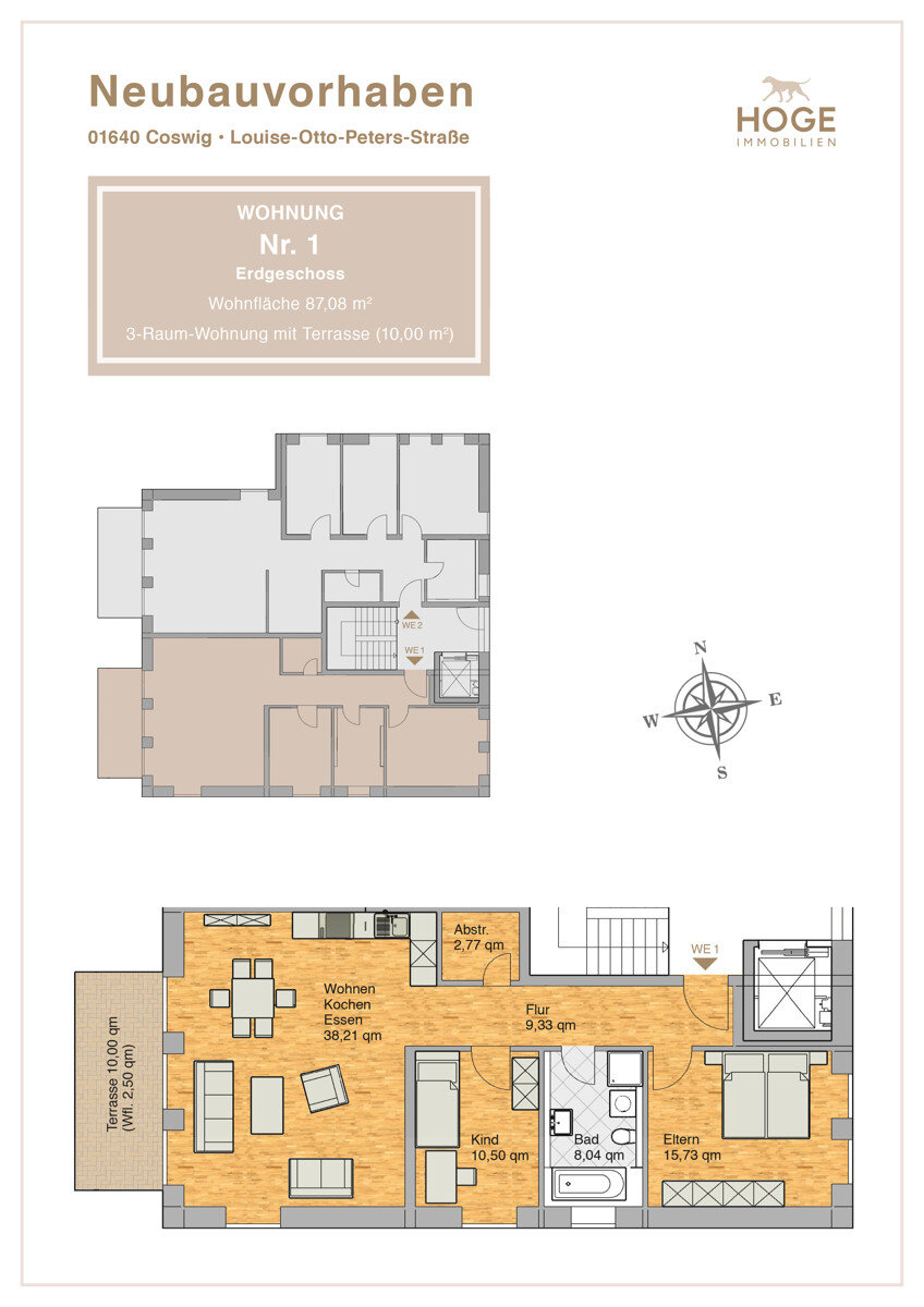 Wohnung zum Kauf 366.000 € 3 Zimmer 87,1 m²<br/>Wohnfläche Coswig 01640