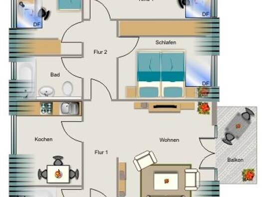Wohnung zur Miete 794 € 4,5 Zimmer 86,3 m² 3. Geschoss Feuerbachstraße 15 Batenbrock Bottrop 46238