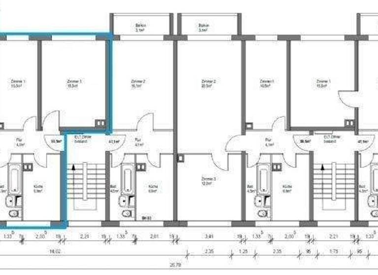 Wohnung zur Miete 470 € 4 Zimmer 77 m² 2. Geschoss frei ab 01.07.2026 Biehlaer Nordstraße 5-11 Hausdorf Schönteichen 01920