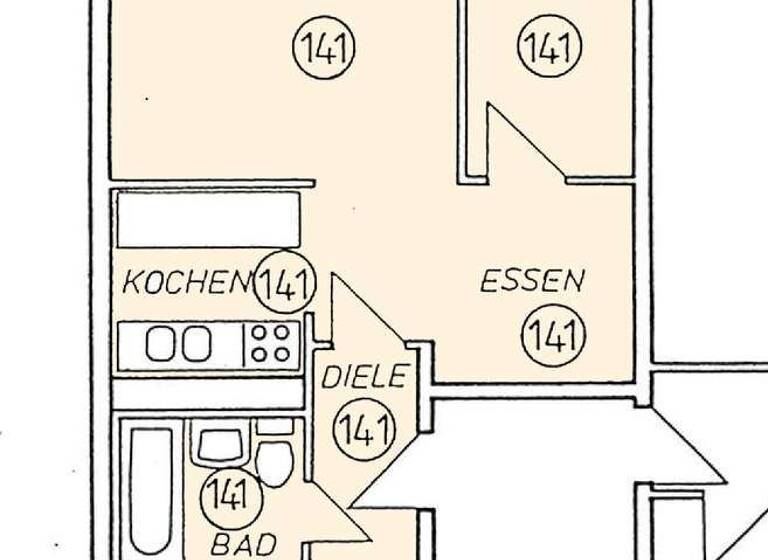 Wohnung zum Kauf 49.000 € 3 Zimmer 56,2 m² 1. Geschoss Außenring 12 Thurm Mülsen OT Thurm 08132