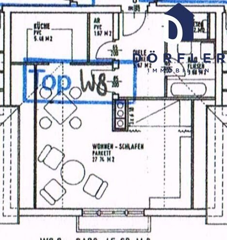 Wohnung zum Kauf 85.000 € 1 Zimmer 45,7 m²<br/>Wohnfläche 2.<br/>Geschoss Feldkirchen in Kärnten 9560