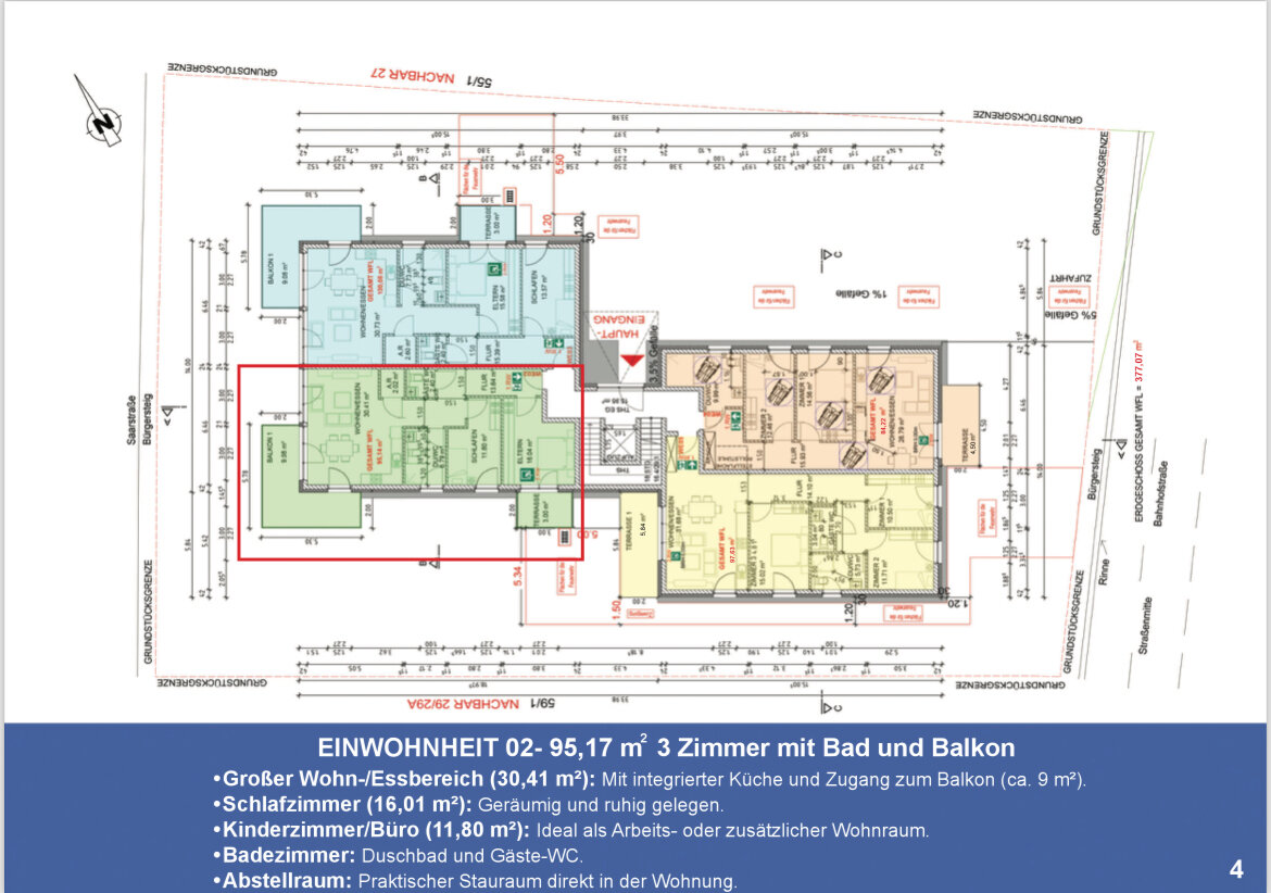 Studio zum Kauf provisionsfrei 449.000 € 3 Zimmer 95,2 m²<br/>Wohnfläche 1.<br/>Geschoss ab sofort<br/>Verfügbarkeit Saarstr. 28 Konz Konz 54329