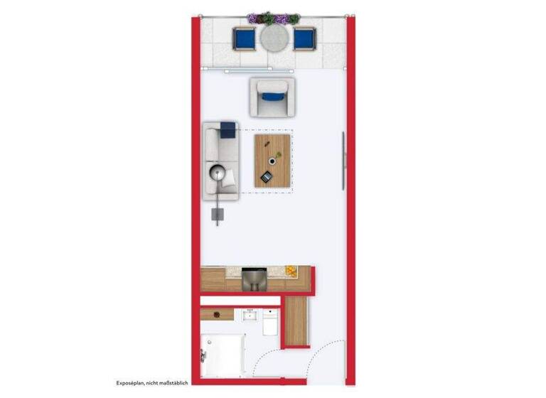 Studio zur Miete 500 € 1 Zimmer 30,2 m² Bingerbrück Bingen am Rhein 55411