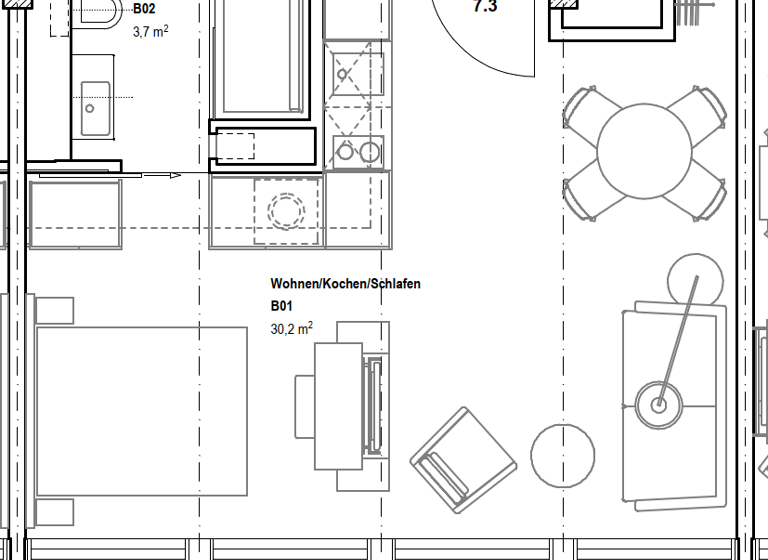 Wohnung zur Miete 945 € 1,5 Zimmer 33,9 m² frei ab 01.07.2026 Innenstadt Frankfurt am Main 60311
