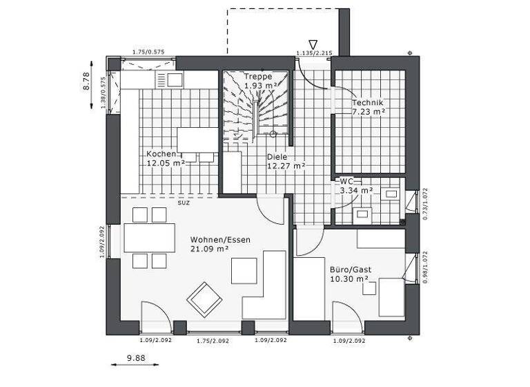 Einfamilienhaus zum Kauf provisionsfrei 484.000 € 5 Zimmer 136 m² 313 m² Grundstück Solingen-Mitte Solingen 42655