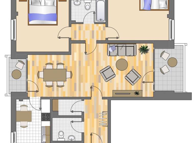 Wohnung zur Miete 758 € 3 Zimmer 66 m² 5. Geschoss Potsdamer Straße 44 Hassels Düsseldorf 40599