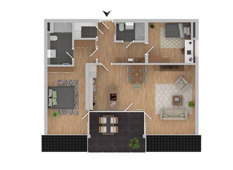 Penthouse zum Kauf - Erstbezug 475.000 € 3 Zimmer 75,3 m² 2. Geschoss frei ab sofort Lind Villach 9500