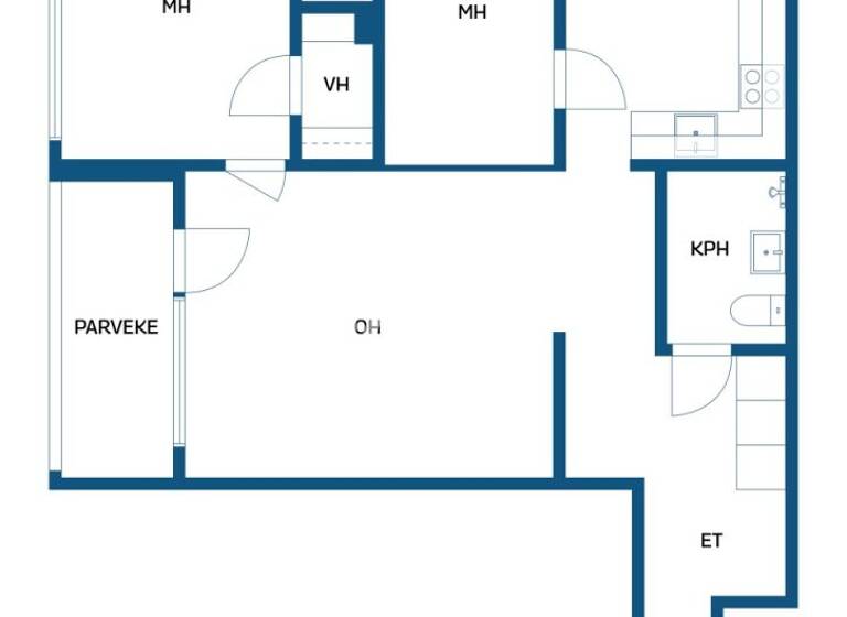 Wohnung zum Kauf 89.000 € 3 Zimmer 71,5 m² 2. Geschoss Vääränkoivuntie 8 Valkeakoski 37630