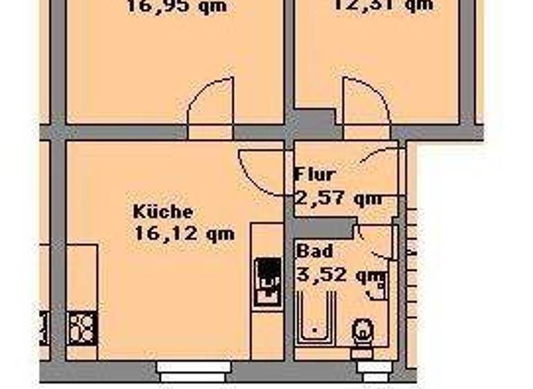 Wohnung zur Miete 286 € 2 Zimmer 51,5 m² 1. Geschoss Karl-Marx-Straße 28 Lauta 02991