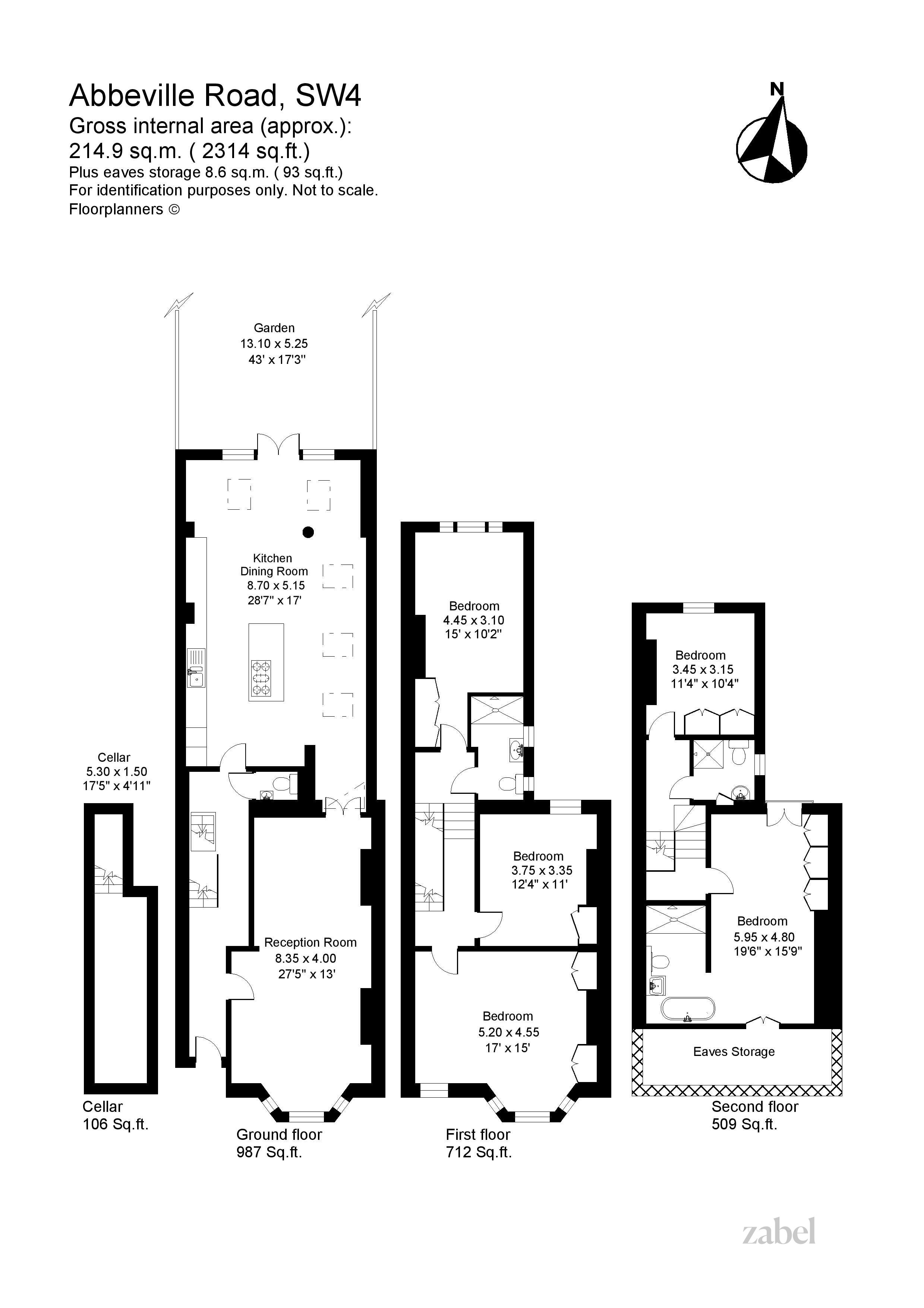 Haus zum Kauf provisionsfrei 2.393.400 € 6 Zimmer 215 m²<br/>Wohnfläche London SW4 9JJ