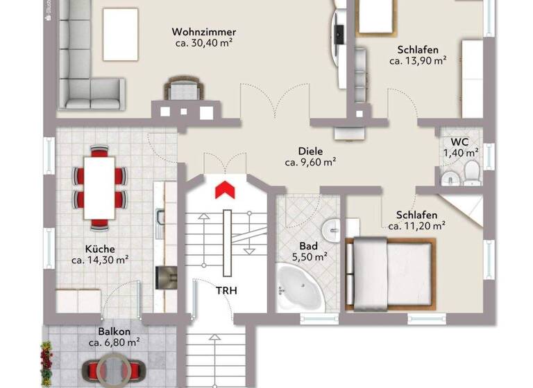 Wohnung zum Kauf 228.000 € 3 Zimmer 86 m² 1. Geschoss Issing Vilgertshofen 86946