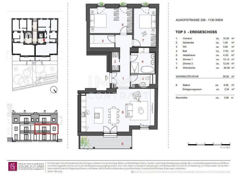 Wohnung zur Miete - Erstbezug 1.919 € 3 Zimmer 95,9 m² EG Wien 1130