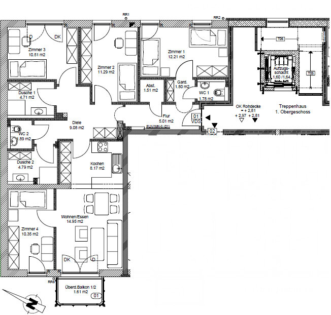 Wohnung zum Kauf 770.000 € 5 Zimmer 99 m²<br/>Wohnfläche 1.<br/>Geschoss Bräuhausgasse 3 Markt Schwaben 85570