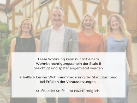 Wohnung zur Miete nur mit Wohnberechtigungsschein 441 € 2 Zimmer 42 m² 2. Geschoss frei ab 01.10.2026 Johannes-Hoffmann-Straße 3 Bamberg 96052