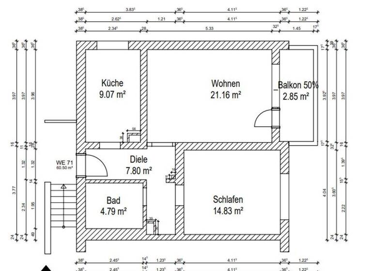 Wohnung zum Kauf provisionsfrei 480.000 € 2 Zimmer 244,3 m² 6. Geschoss Aldenrade Duisburg 47179