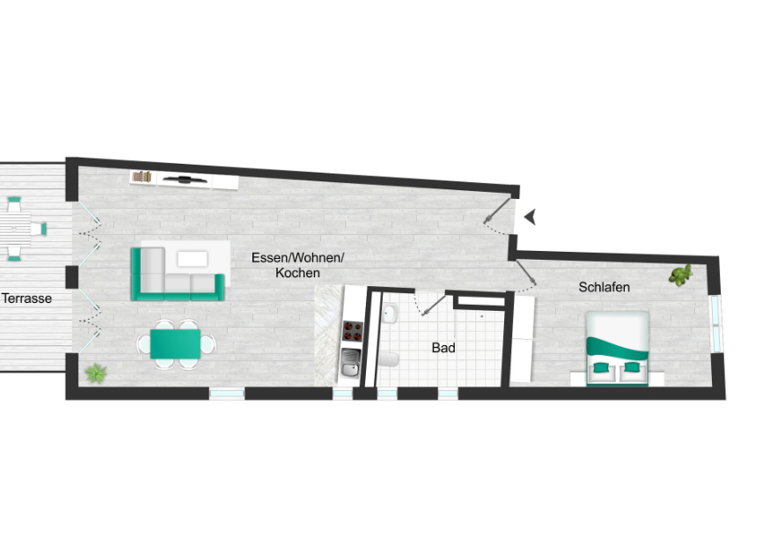 Wohnung zum Kauf - Erstbezug 359.000 € 2 Zimmer 69 m² EG Weißenhorn 89264