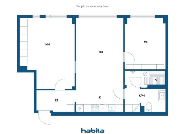 Studio zum Kauf 325.000 € 3 Zimmer 76 m² 6. Geschoss Aleksanterinkatu 29 Tampere 33100