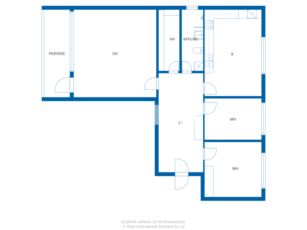 Studio zum Kauf 42.000 € 3 Zimmer 68,5 m²<br/>Wohnfläche 2.<br/>Geschoss Kausantie 30 Lahti 15560