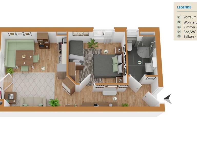 Wohnung zum Kauf 498.900 € 2 Zimmer 43,8 m² Turrach 9565