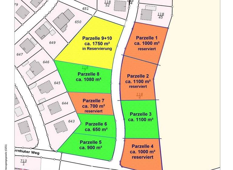 Grundstück zum Kauf 700 m² Grundstück frei ab sofort Herrnhuter Weg 0 Kornhochheim Nesse-Apfelstädt 99192