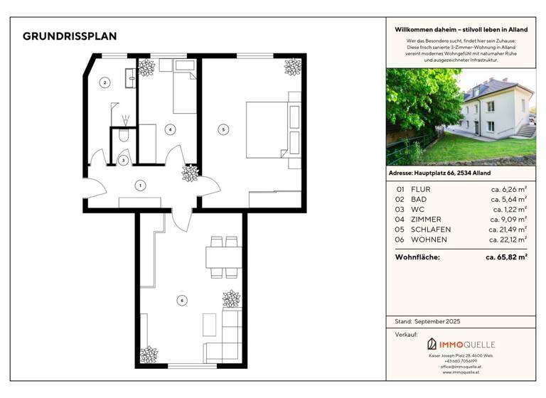 Wohnung zum Kauf - Erstbezug 195.000 € 3 Zimmer 65,8 m² Alland 2534
