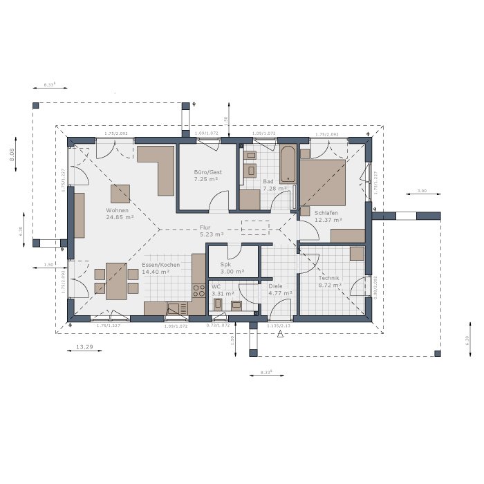 Bungalow zum Kauf provisionsfrei 428.155 € 3 Zimmer 91 m²<br/>Wohnfläche 286 m²<br/>Grundstück Orscholz Orscholz 66693