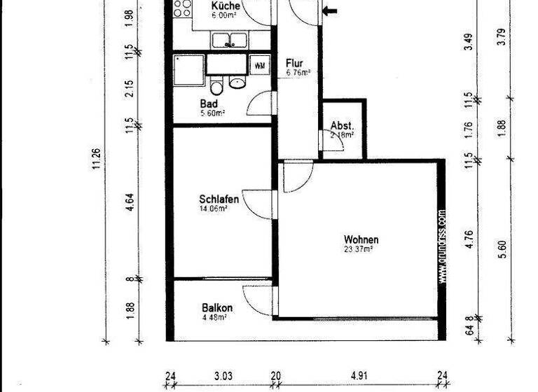 Wohnung zum Kauf provisionsfrei 160.000 € 2 Zimmer 62 m² Stärkestrasse Linden-Nord HANNOVER 30451