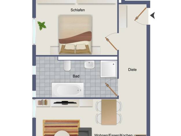 Wohnung zum Kauf 239.040 € 2 Zimmer 48,8 m² Öhringen Öhringen 74613