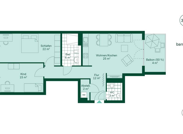 Wohnung zum Kauf provisionsfrei 469.900 € 3 Zimmer 89,4 m²<br/>Wohnfläche 3.<br/>Geschoss Rissener Straße 101b Wedel 22880