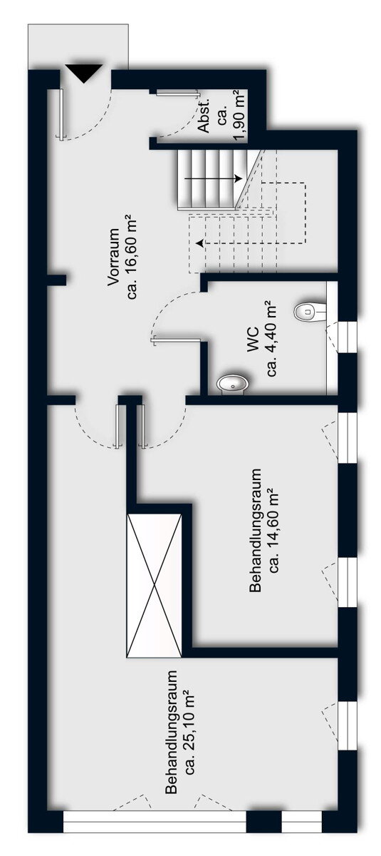 Medizinisches Gebäude zur Miete 1.105 € 5 Zimmer Vegesack Bremen 28757