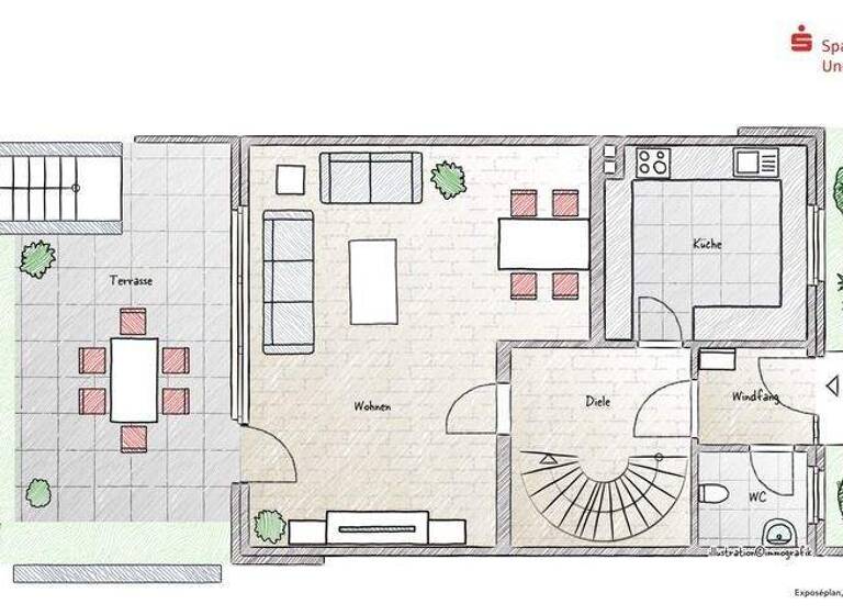 Reihenmittelhaus zum Kauf 240.000 € 4 Zimmer 104 m² 235 m² Grundstück Südkamen Kamen 59174