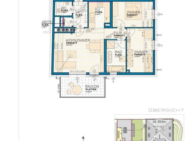 Wohnung zum Kauf 450.000 € 3,5 Zimmer 75,1 m² 3. Geschoss Brunn am Gebirge 2345