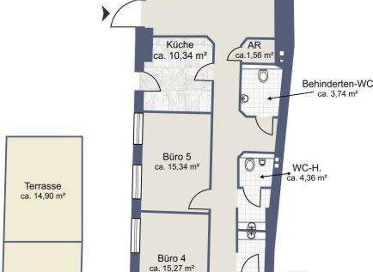 Büro zum Kauf 2.586 € 230,1 m² Bürofläche Amstetten 3300