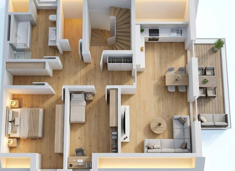 Wohnung zum Kauf - Erstbezug provisionsfrei 340.000 € 3 Zimmer 82 m² 2 Geschosse Derndorf Kirchheim in Schwaben 87757