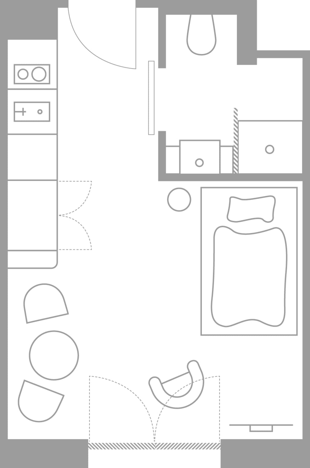 Wohnung zur Miete Wohnen auf Zeit 1.604 € 1 Zimmer 21 m²<br/>Wohnfläche 02.02.2025<br/>Verfügbarkeit Margarete-Steiff-Straße Moosach-Bahnhof München 80997