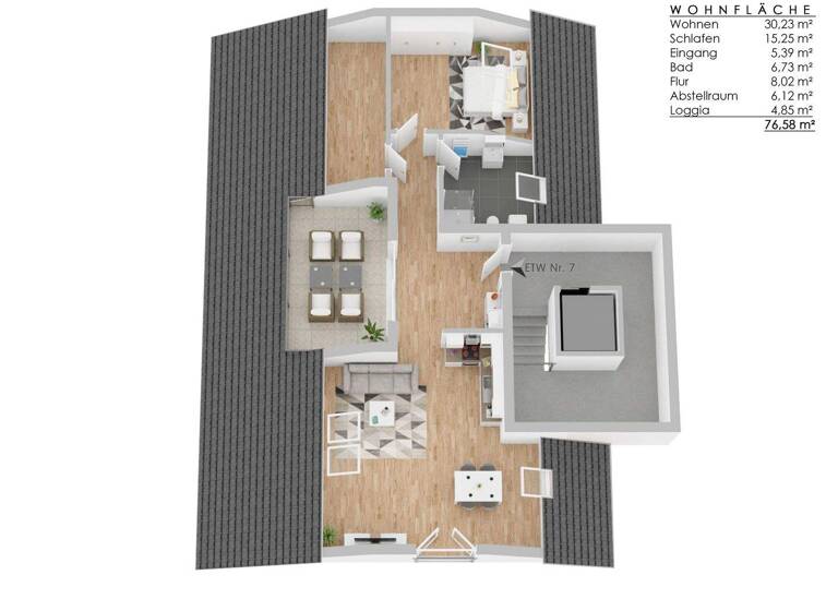 Wohnung zum Kauf - Erstbezug provisionsfrei 336.600 € 2 Zimmer 76,6 m² 2. Geschoss Ob dem Dorf 3 Marbach Villingen-Schwenningen 78052