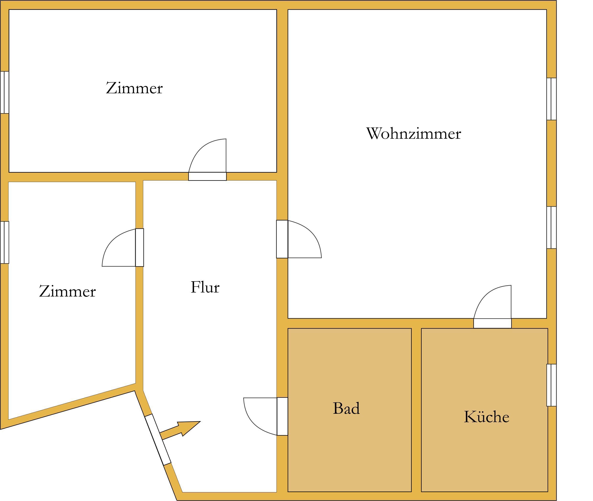 Wohnung zur Miete 310 € 3 Zimmer 54,7 m²<br/>Wohnfläche EG<br/>Geschoss ab sofort<br/>Verfügbarkeit Köthen Köthen (Anhalt) 06366