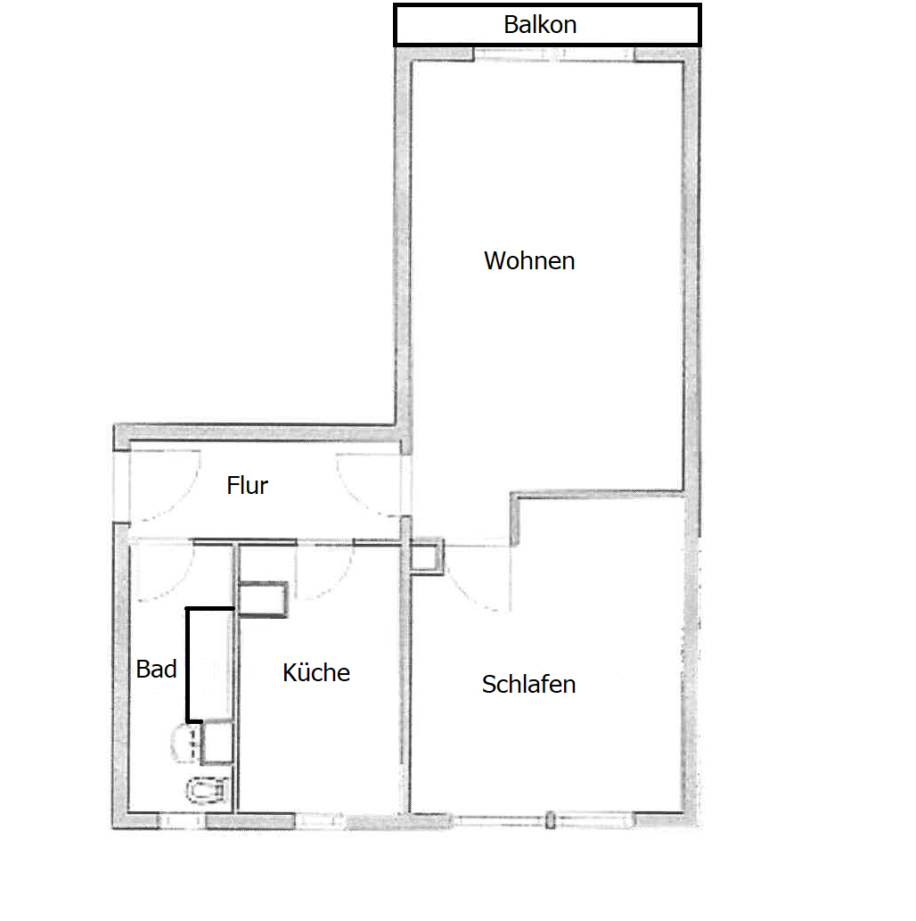 Wohnung zur Miete 326 € 2 Zimmer 50,1 m²<br/>Wohnfläche 2.<br/>Geschoss ab sofort<br/>Verfügbarkeit Windmühlenweg 26 d Bad Düben Bad Düben 04849