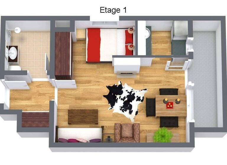 Studio zur Miete 990 € 1,5 Zimmer 40 m² 1. Geschoss frei ab sofort Wiesentalstraße 24 St Johannis Nürnberg 90419