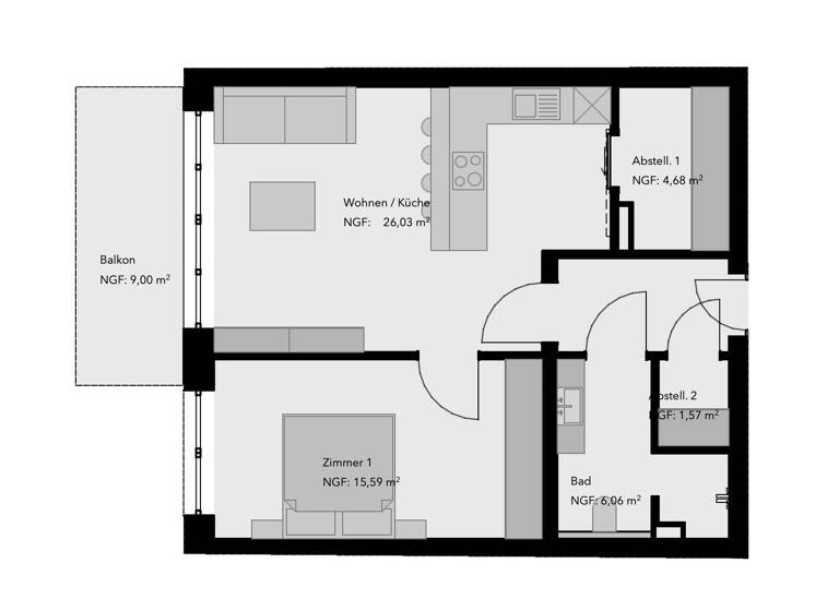 Wohnung zum Kauf - Erstbezug 226.900 € 2 Zimmer 62,8 m² EG August-Meyer-Straße 15A Essen Essen (Oldenburg) 49632