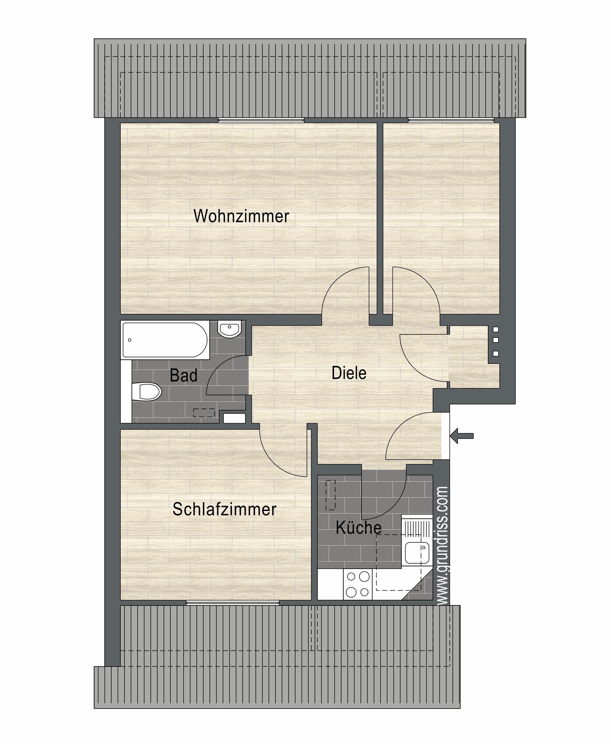 Wohnung zum Kauf 239.000 € 2,5 Zimmer 53 m²<br/>Wohnfläche 2.<br/>Geschoss ab sofort<br/>Verfügbarkeit Garstedt Norderstedt 22850