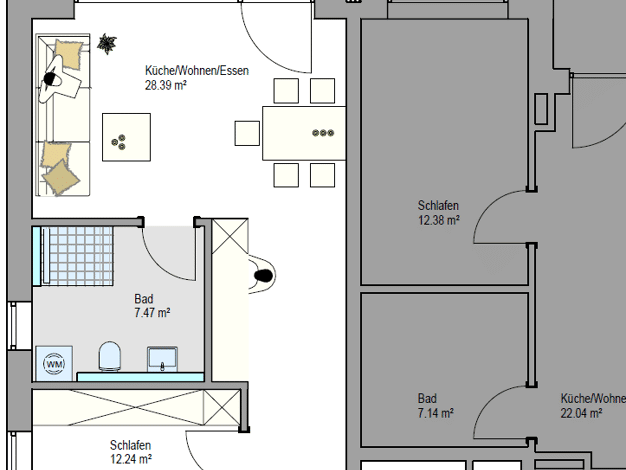 Wohnung zum Kauf - Neubau provisionsfrei 432.900 € 2 Zimmer 60,5 m² Friedrichshafen Friedrichshafen 88045